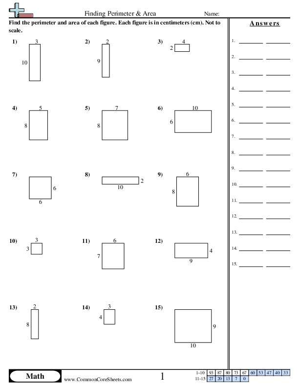 Quadrilaterals (Area and Perimeter) Worksheet - Quadrilaterals (Area and Perimeter) worksheet